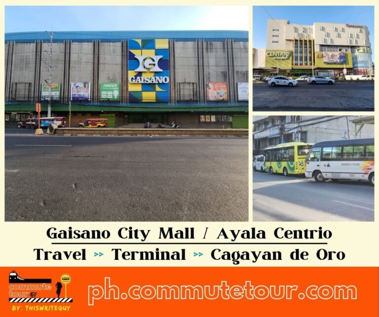 Gaisano City Mall Ayala Centrio Terminal Jeep and UV Express Van Routes | CDO Cagayan De Oro