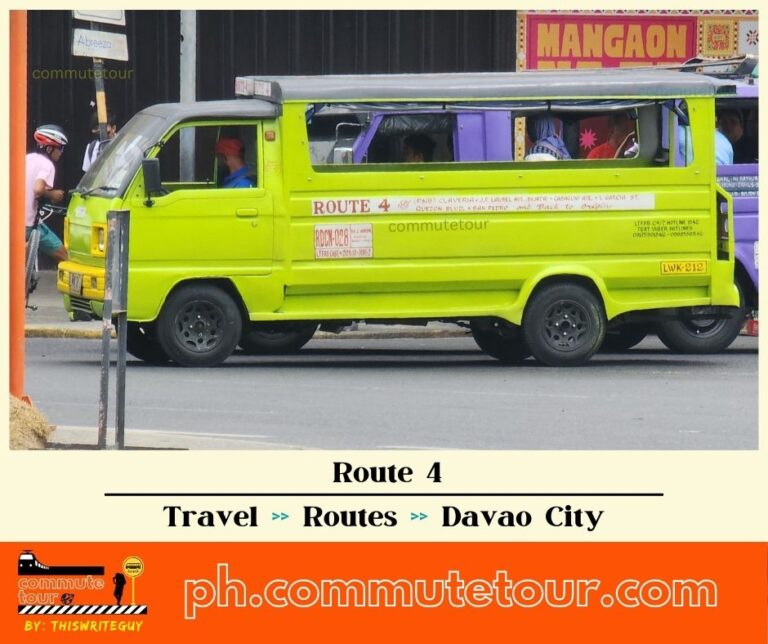 Davao City Route 4 Multicab, Jeep Route Map