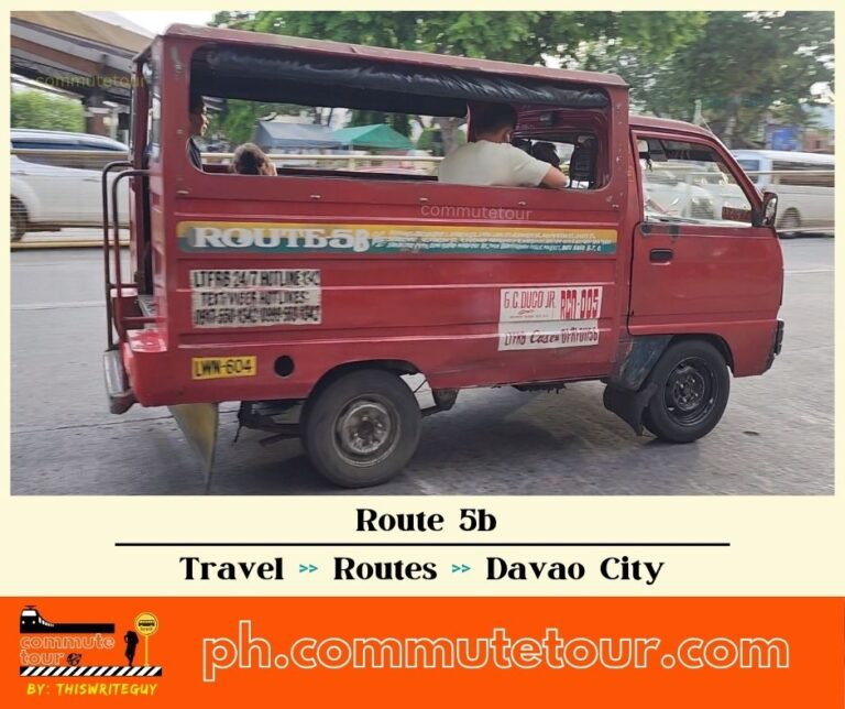 Route 5b Multicab, Jeep Route Map | Davao City