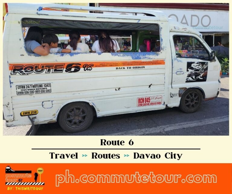 Route 6 Bankerohan to Agdao Multicab, Jeep Route Map | Davao City