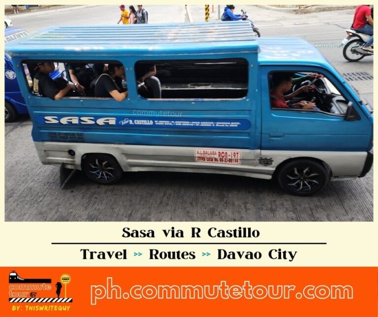 Sasa via R Castillo Multicab, Jeep Route Map | Davao City